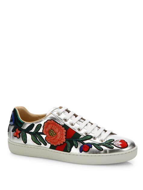 gucci sneakers bimba applicazioni floreali|Gucci Drops Floral & Marble.